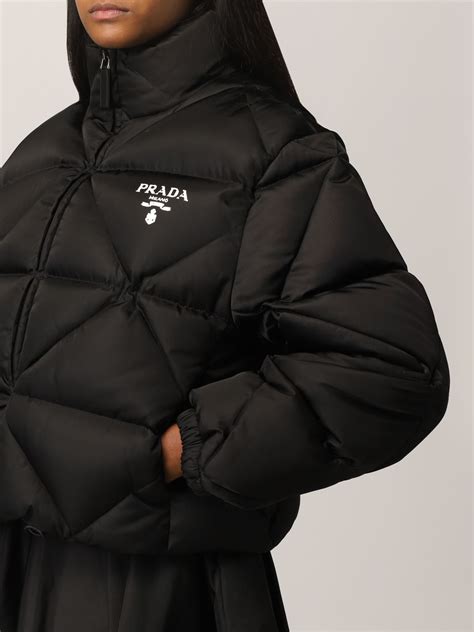 prada coats womens|Prada black women's coat.